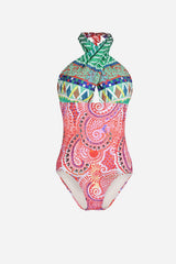 Indian Summer Halter Front Twist One-Piece