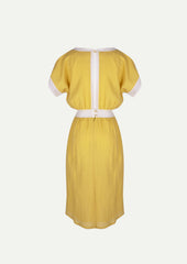 RW31013 - Mustard V-neck Dress